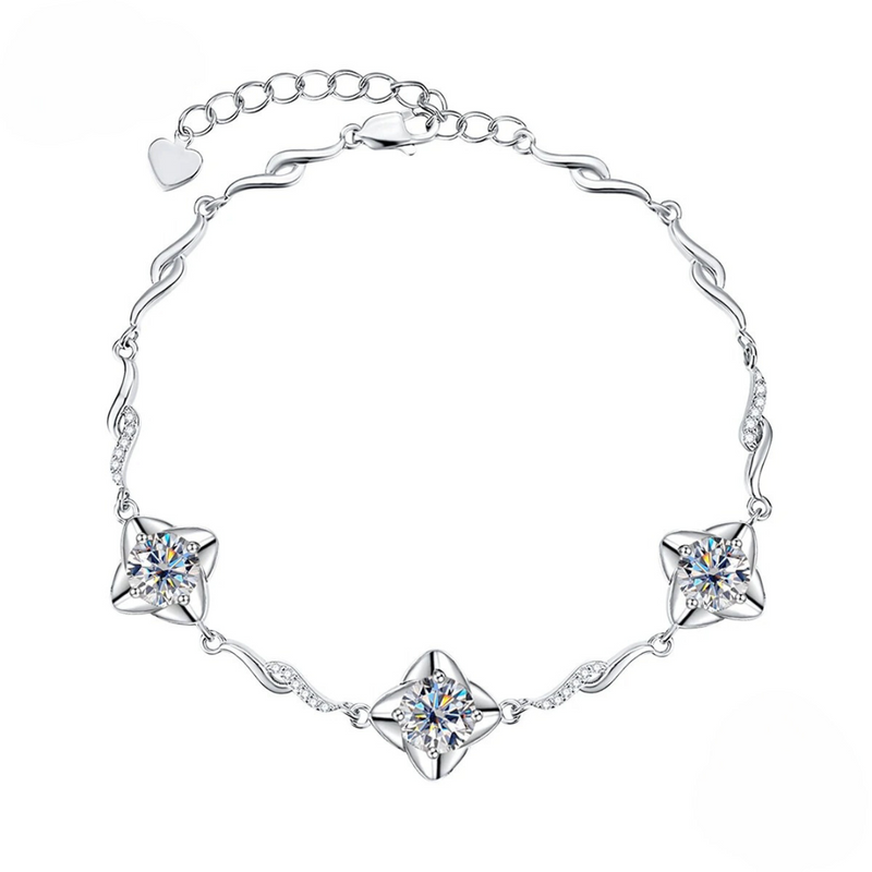 Bracelete Estrela da Manhã em Cristal de Moissanite