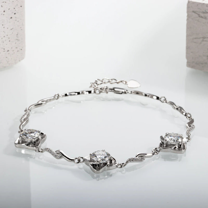 Bracelete Estrela da Manhã em Cristal de Moissanite