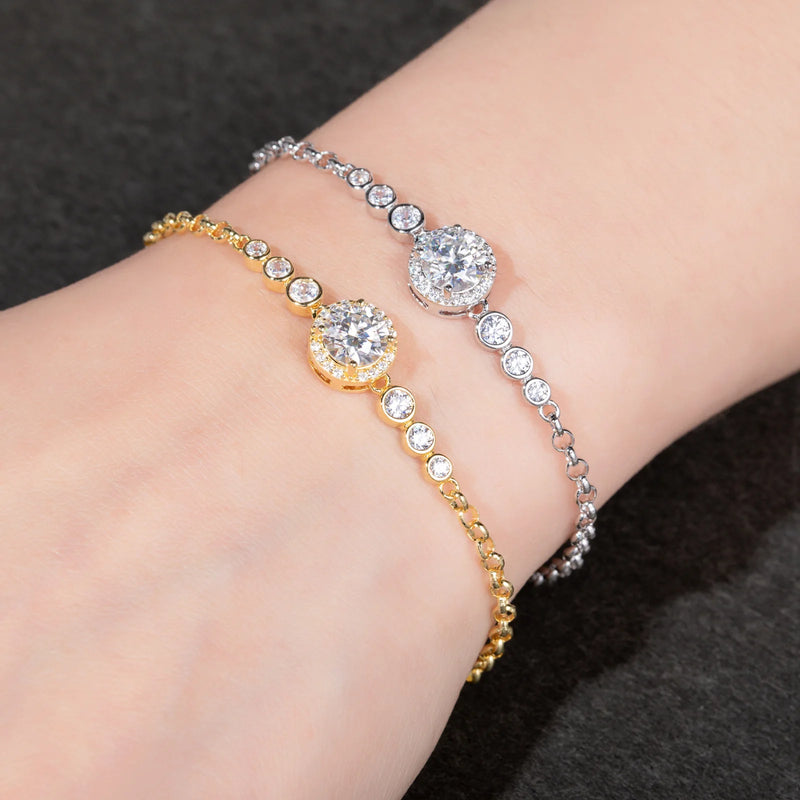 Bracelete Rhuvy Elegance em Cristal de Moissanite