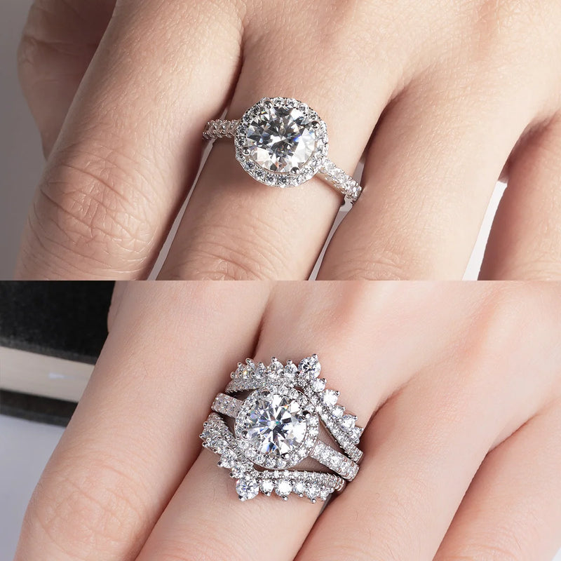 Anel Mãe Celeste com Cristal de Moissanite