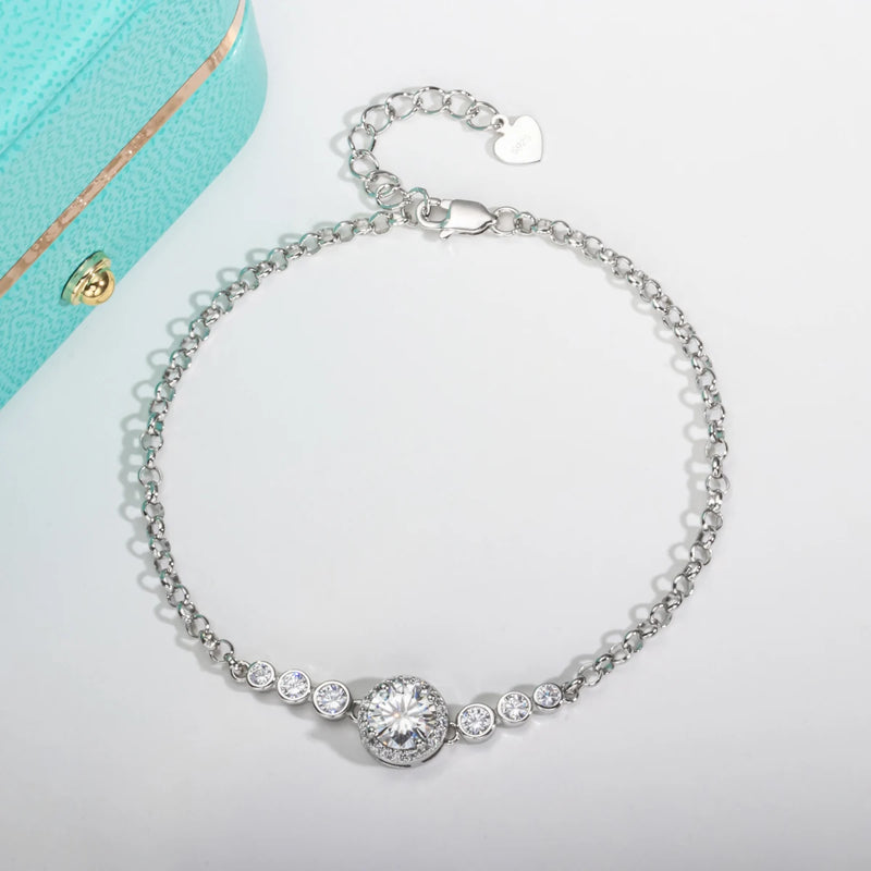 Bracelete Rhuvy Elegance em Cristal de Moissanite