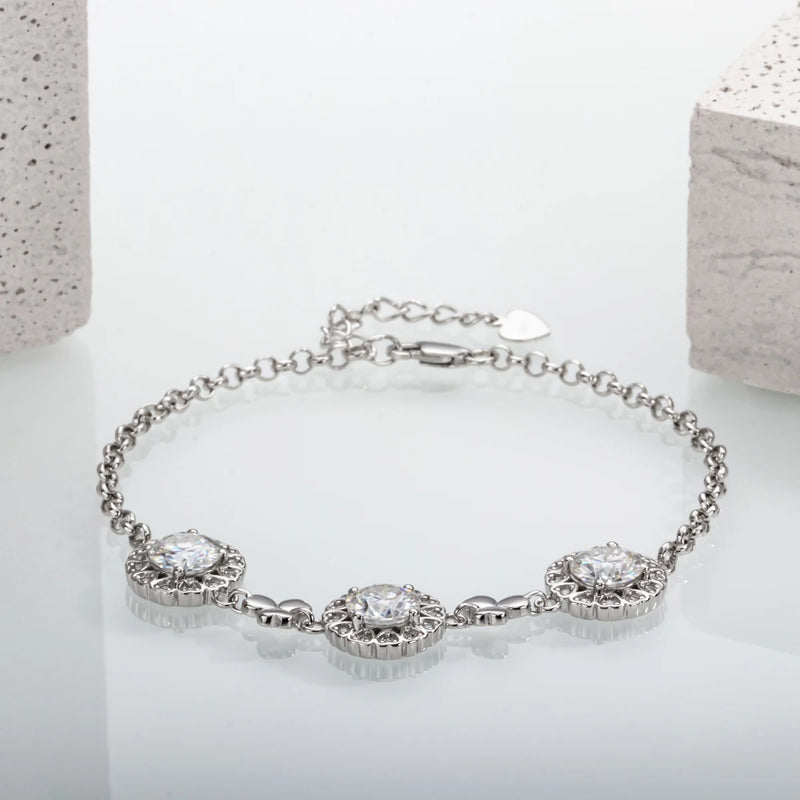 Bracelete Love Beatiful em Cristal de Moissanite